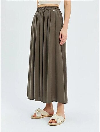 Jupe longue en tulle taille haute avec poches mixray