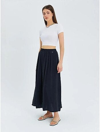 Jupe longue en tulle taille haute avec poches mixray