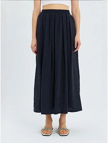 Jupe longue en tulle taille haute avec poches mixray