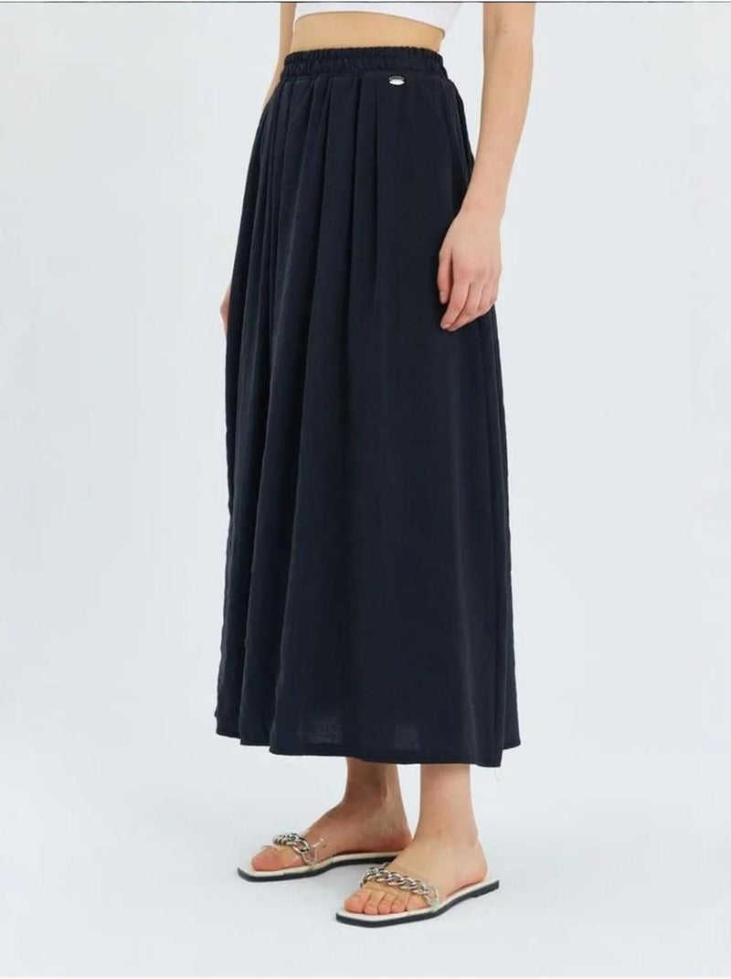 Jupe longue en tulle taille haute avec poches mixray Noir - Kiabi
