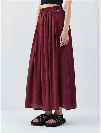 Jupe longue en tulle taille haute avec poches mixray