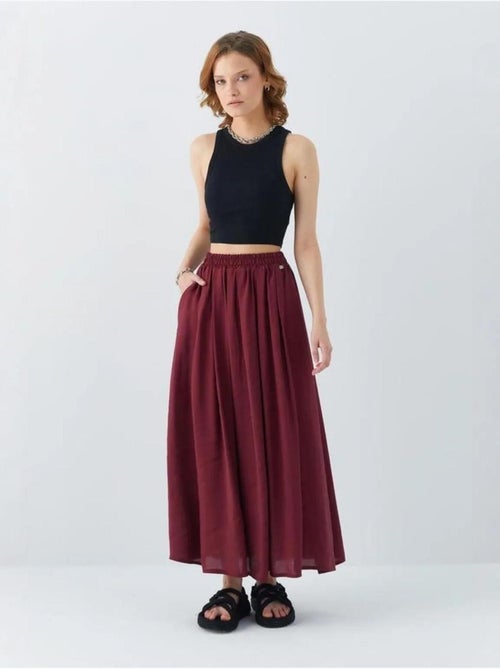 Jupe longue en tulle taille haute avec poches mixray - Kiabi