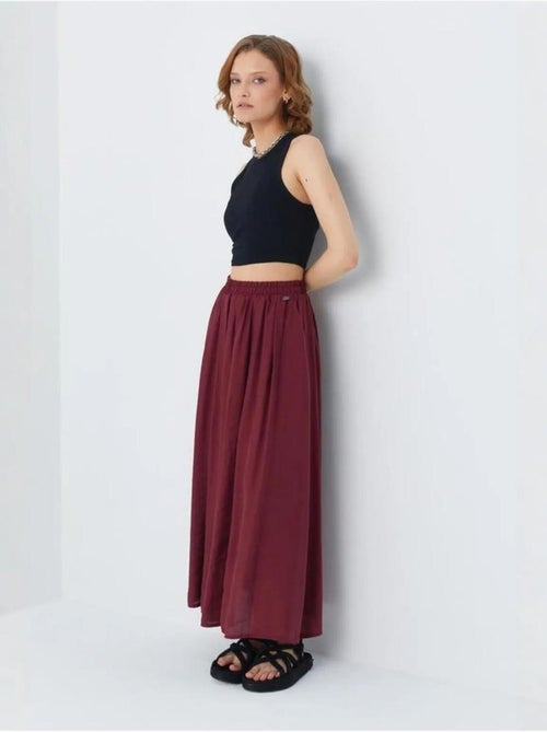 Jupe longue en tulle taille haute avec poches mixray - Kiabi