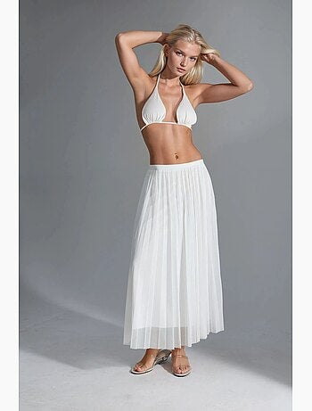 Jupe longue en tulle taille haute busem