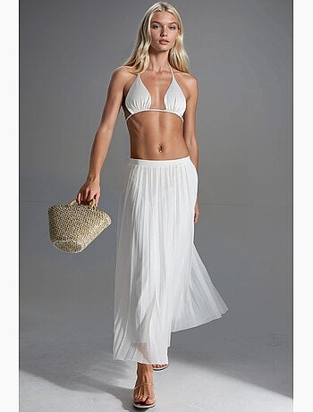 Jupe longue en tulle taille haute busem