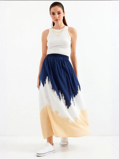 Jupe longue en viscose à motifs bdart - Kiabi Jupe longue en viscose à motifs bdart - Kiabi