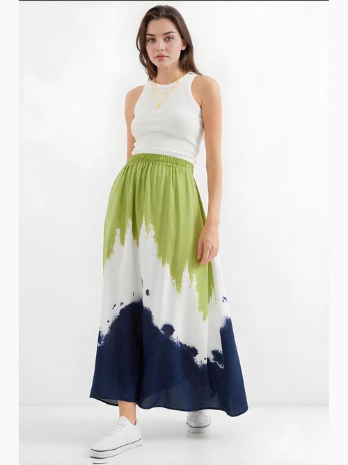 Jupe longue en viscose à motifs bdart - Kiabi Jupe longue en viscose à motifs bdart - Kiabi