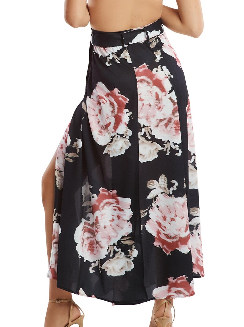 Jupe longue estivale Hawaii Noir - Kiabi