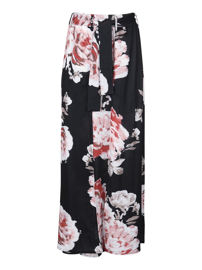 Jupe longue estivale Hawaii Noir - Kiabi