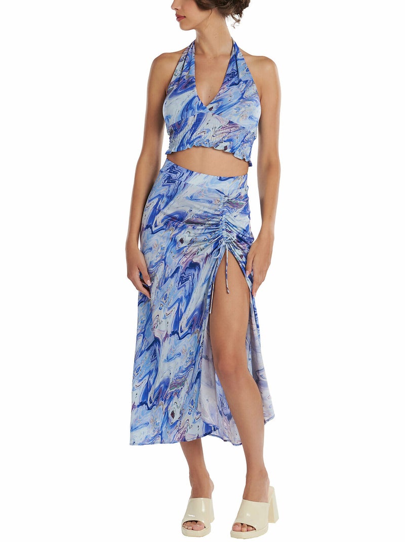 Jupe longue estivale Indonesia Bleu - Kiabi