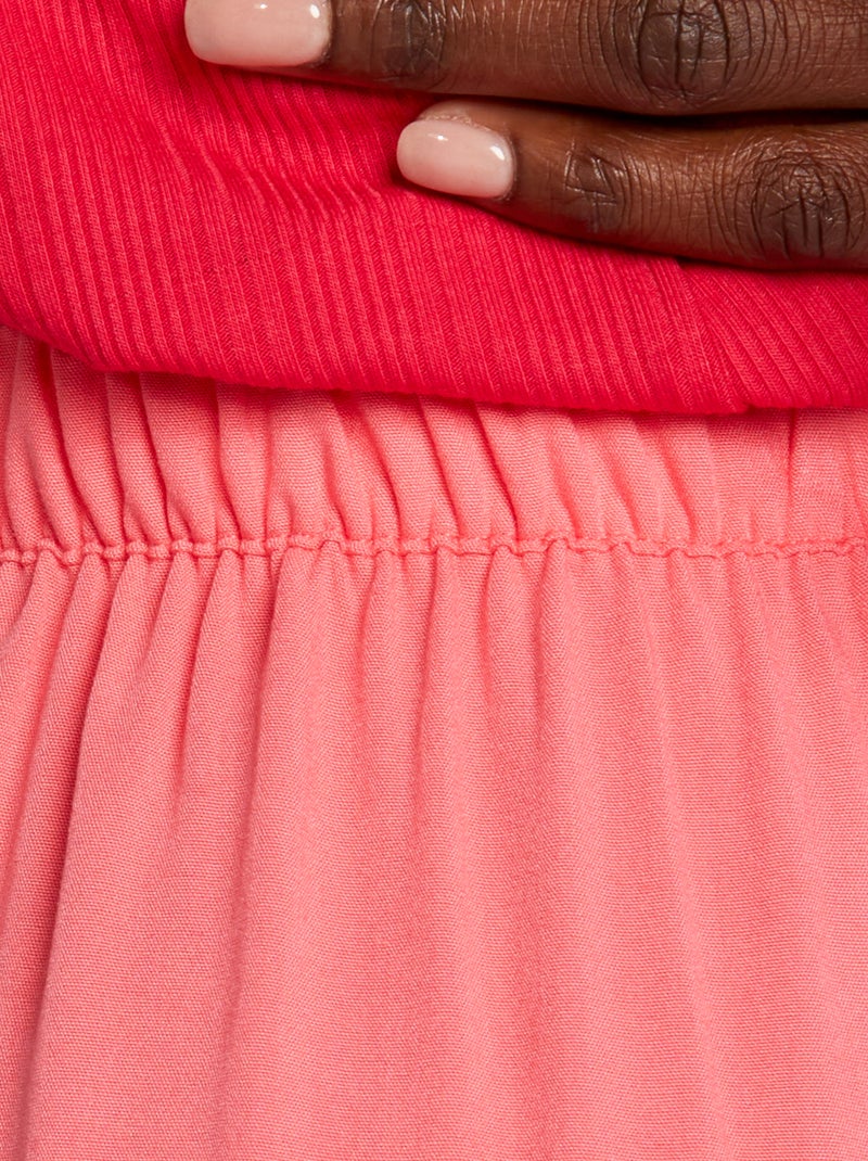 Jupe longue et droite Rose - Kiabi
