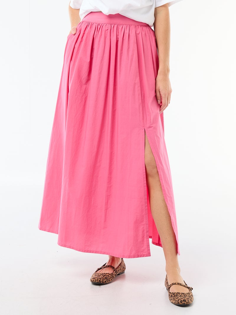 Jupe longue et large évasée Rose - Kiabi