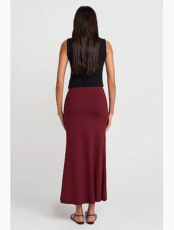 Jupe longue évasée à taille haute dilvin