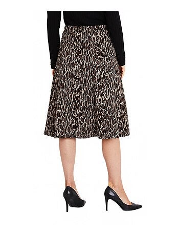 Jupe longue évasée maille jacquard
