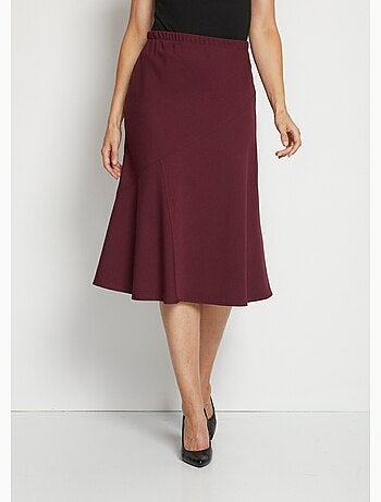 Jupe longue évasée tissu extensible - Afibel
