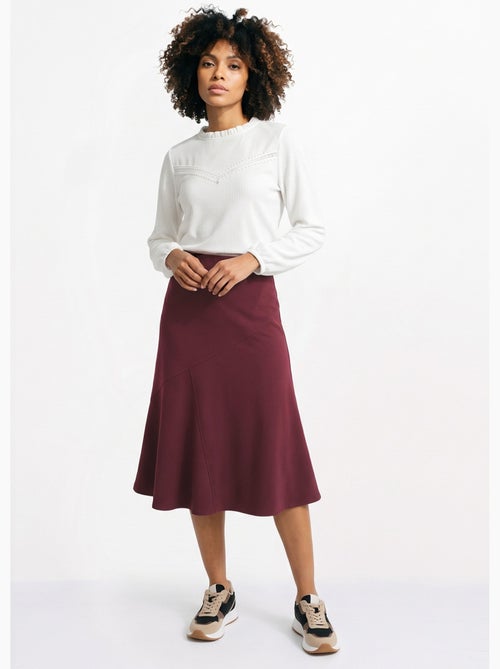 Jupe longue évasée tissu extensible - afibel - Kiabi Jupe longue évasée tissu extensible - afibel - Kiabi