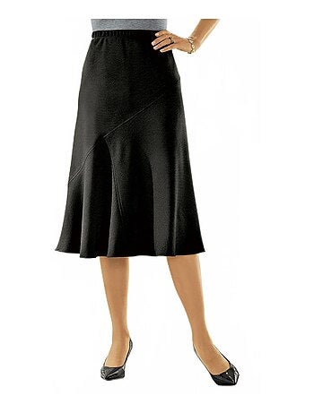 Jupe longue évasée tissu extensible - Afibel