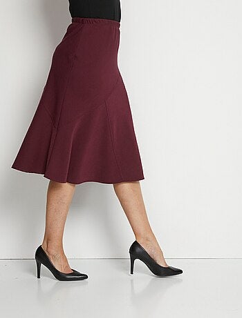 Jupe longue évasée tissu extensible