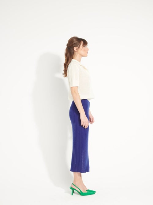 Jupe longue femme 100% cachemire déjaugé - AVA 13 - Kiabi