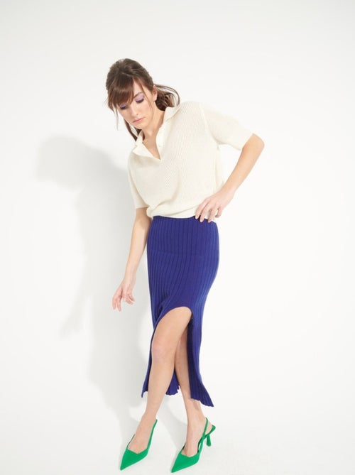 Jupe longue femme 100% cachemire déjaugé - AVA 13 - Kiabi