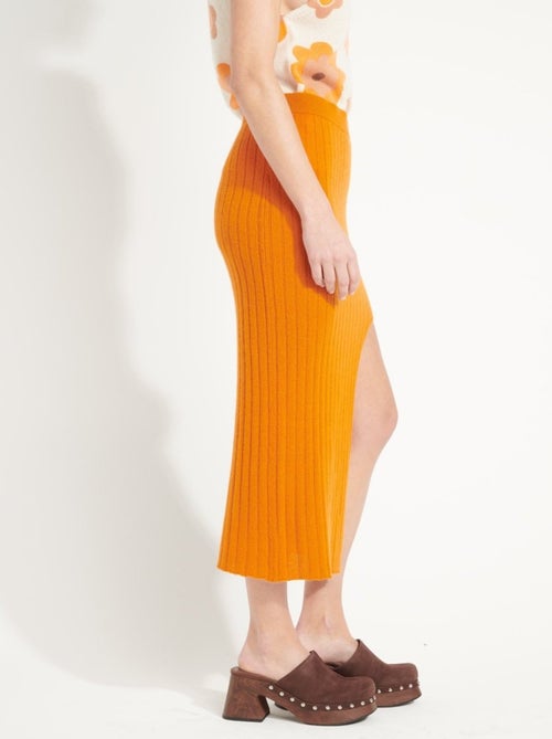 Jupe longue femme 100% cachemire déjaugé - AVA 13 - Kiabi