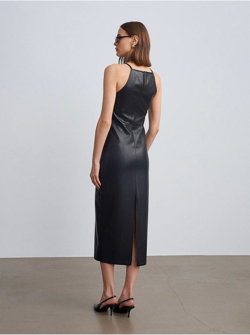 Jupe longue femme en pu dilvin Noir - Kiabi