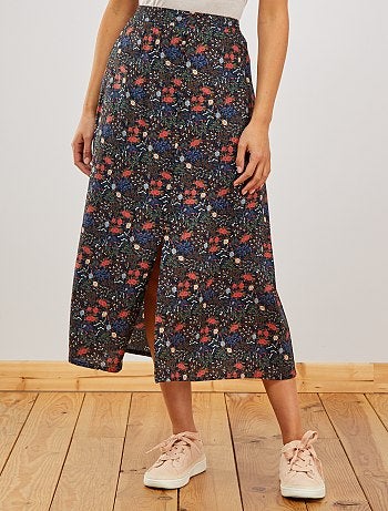 Jupe longue fleurie - Kiabi