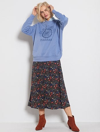 Jupe longue fleurie - Kiabi