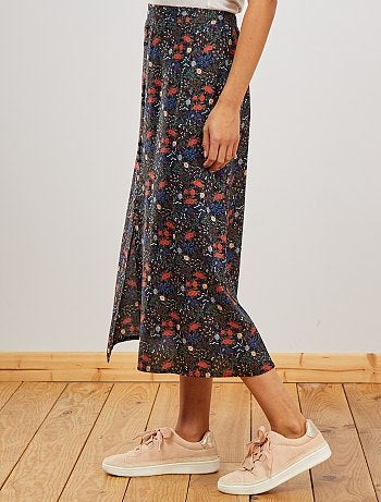 Jupe longue fleurie - Kiabi