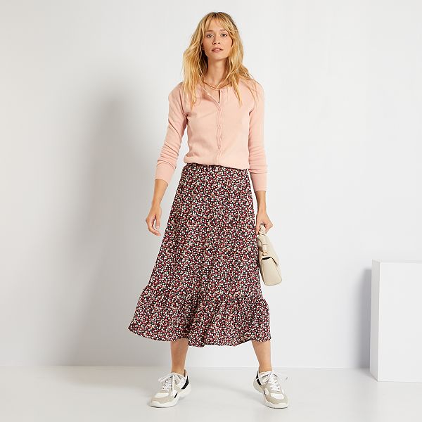 jupe longue fleurie kiabi