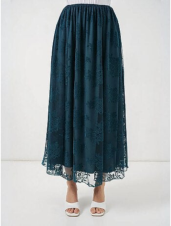 Jupe longue fleurie taille haute bdart