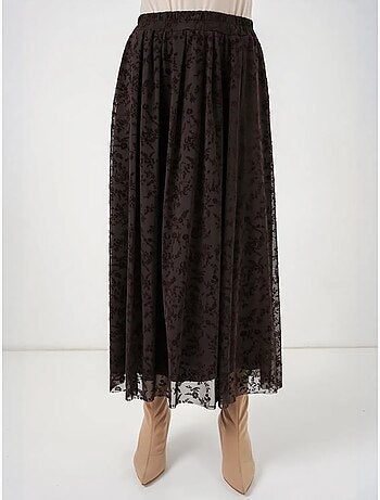 Jupe longue fleurie taille haute bdart