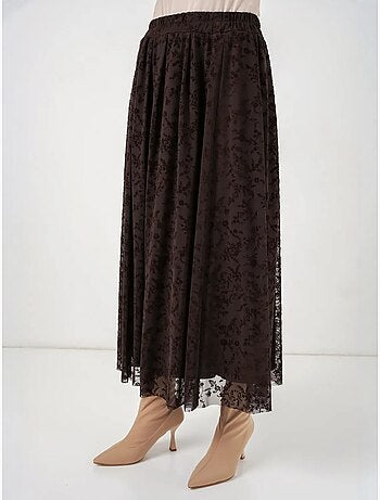 Jupe longue fleurie taille haute bdart