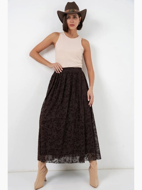 Jupe longue fleurie taille haute bdart - Kiabi Jupe longue fleurie taille haute bdart - Kiabi