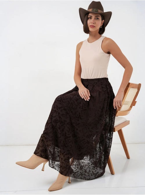 Jupe longue fleurie taille haute bdart - Kiabi Jupe longue fleurie taille haute bdart - Kiabi