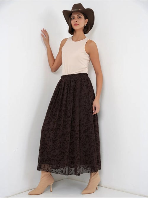 Jupe longue fleurie taille haute bdart - Kiabi Jupe longue fleurie taille haute bdart - Kiabi