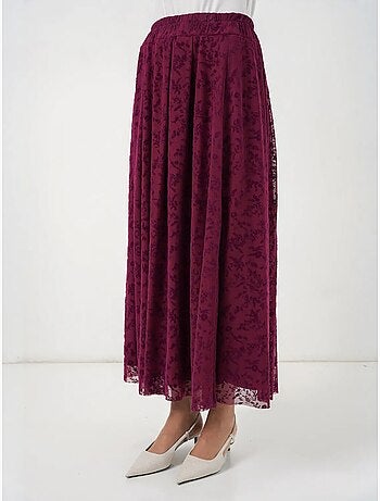 Jupe longue fleurie taille haute bdart