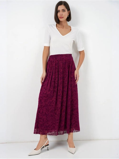 Jupe longue fleurie taille haute bdart - Kiabi Jupe longue fleurie taille haute bdart - Kiabi