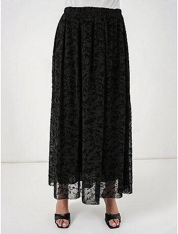 Jupe longue fleurie taille haute bdart
