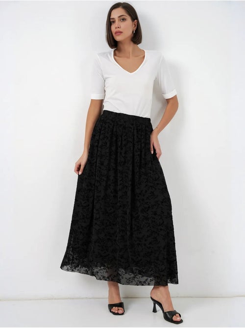 Jupe longue fleurie taille haute bdart - Kiabi Jupe longue fleurie taille haute bdart - Kiabi