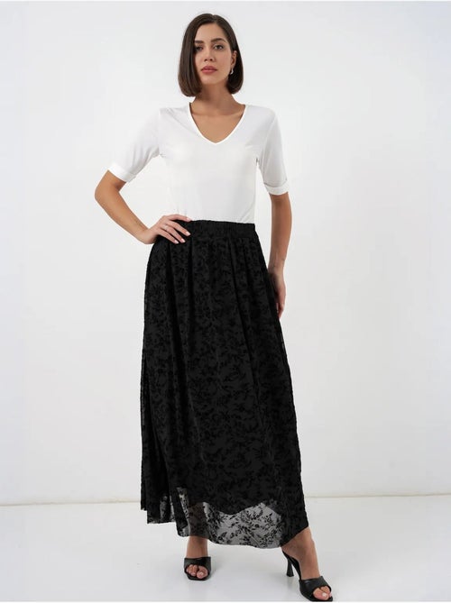 Jupe longue fleurie taille haute bdart - Kiabi Jupe longue fleurie taille haute bdart - Kiabi