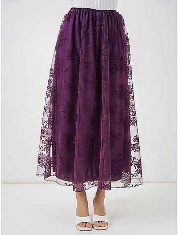 Jupe longue fleurie taille haute bdart