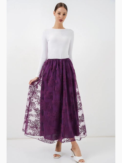 Jupe longue fleurie taille haute bdart - Kiabi Jupe longue fleurie taille haute bdart - Kiabi