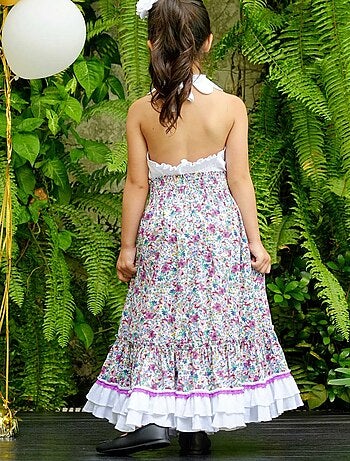 Jupe Longue Fleurie Transformable en Robe ESMERALDA - La Faute à Voltaire