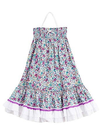 Jupe Longue Fleurie Transformable en Robe ESMERALDA - La Faute à Voltaire