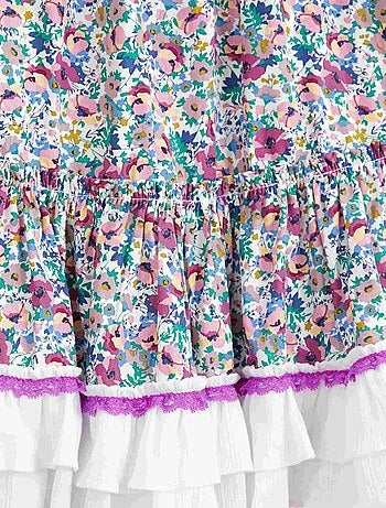 Jupe Longue Fleurie Transformable en Robe ESMERALDA - La Faute à Voltaire