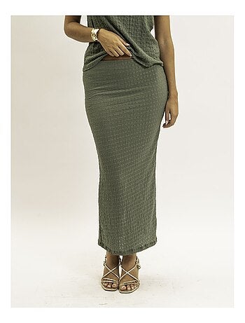 Jupe longue gaufrée XABITA