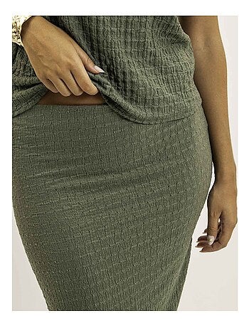 Jupe longue gaufrée XABITA