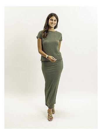 Jupe longue gaufrée XABITA