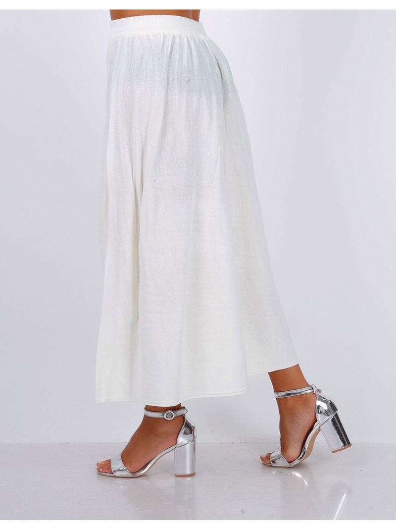 Jupe longue Kebello Blanc - Kiabi